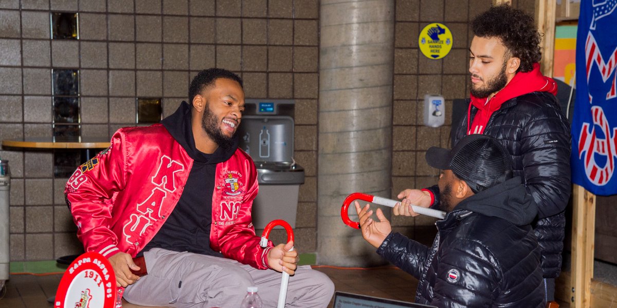 LawrenceTechU's tweet image. Members of the National Pan-Hellenic Council visited campus for Greek recruitment yesterday, allowing LTU students to connect with representatives from the Divine Nine, historically Black Greek organizations. 💙🤍  #WeAreLTU #NPHC