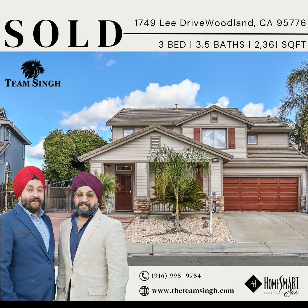 TeamSingh1's tweet photo. ✨🔑 Just Sold ✨🔑
1749 Lee Dr, Woodland, CA 95776

If you or someone you know is in the market to buy, build, or sell a home, then Contact The Team Singh today! 
DRE#01998314
DRE#09181870
Breeze@realtorbreeze.com
Call 📞916-995-9754 or visit 🌐https://t.co/yGDz4oZQ5q. https://t.co/Aw3SjeSjzH