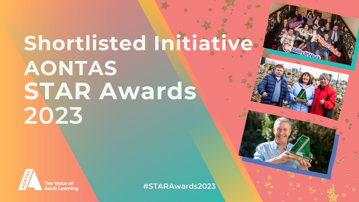 PCA_SALLYG's tweet photo. We are absolutely delighted to have been shortlisted for an AONTAS 2023 STAR Award in the category of 'In Adult Learning Initiatives that Support Health and Wellbeing

#AONTAS # STARAward2023 #AdultLearnersFestival https://t.co/qu57Xm4oyj
