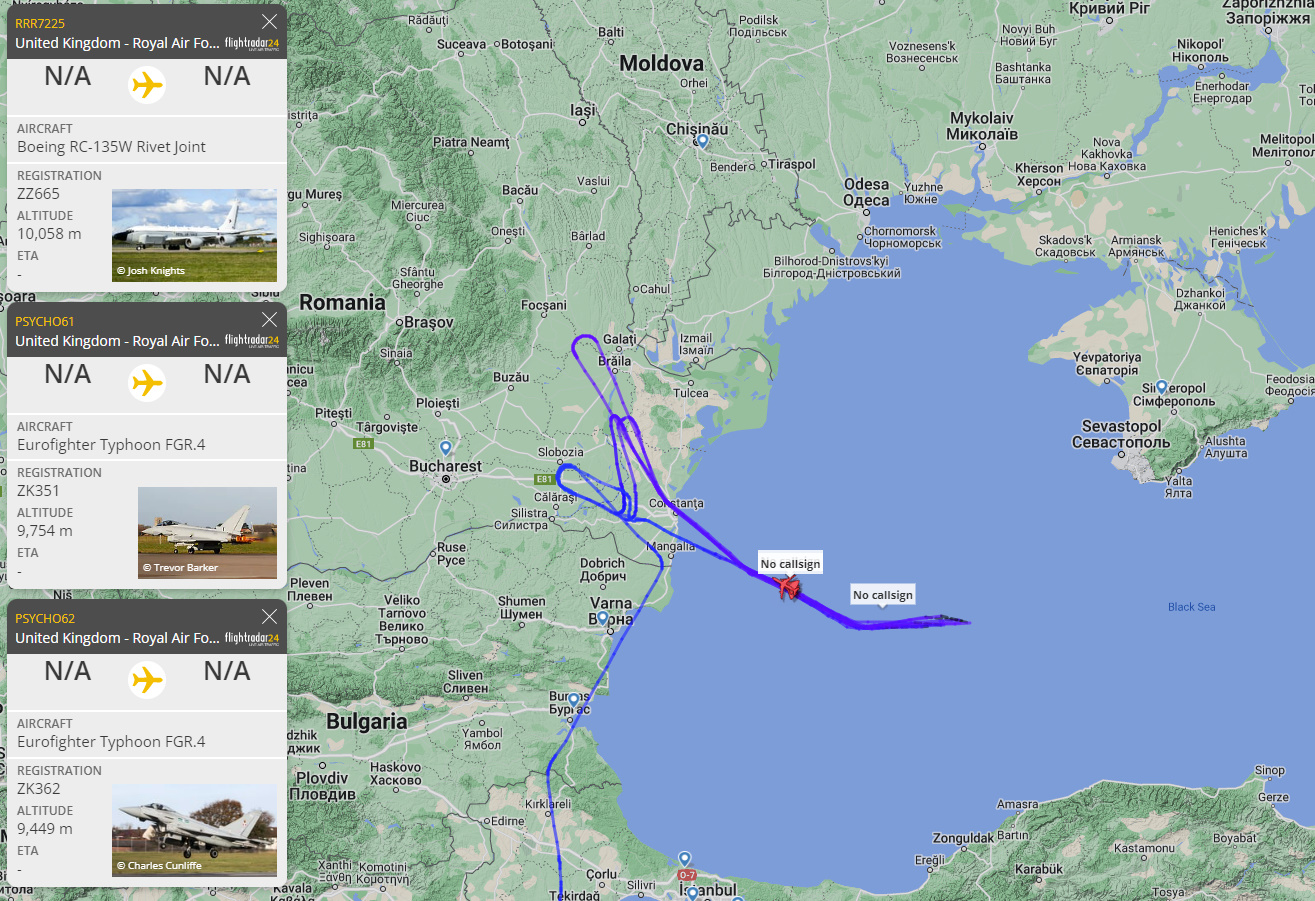 360°Radar on Twitter "🇬🇧Boeing RC135W Rivet Joint 🇬🇧2 x Eurofighter