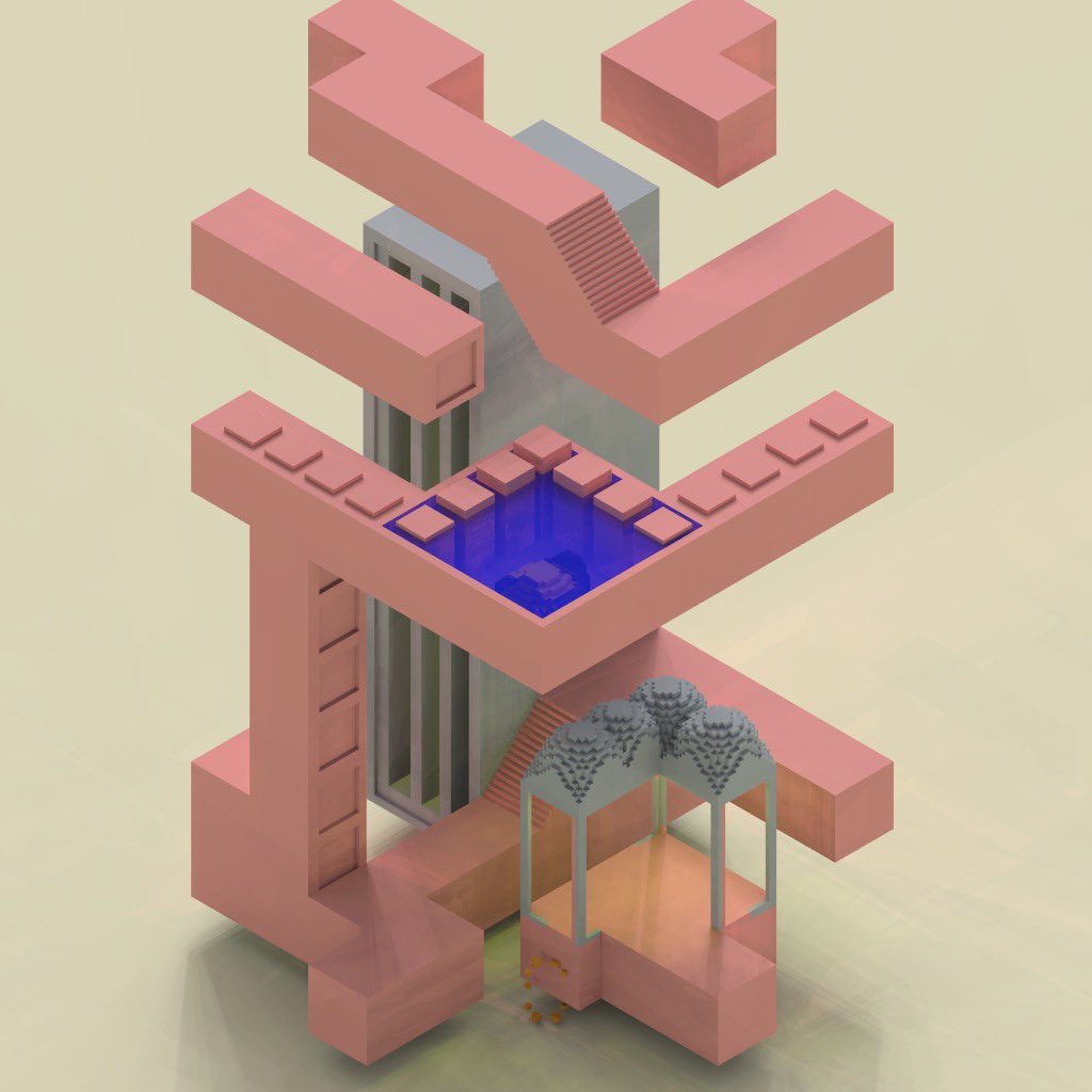 auxiliaryfield's tweet photo. Exploring using #magicavoxel for a particular game I’m working on. Still getting used to the UX/process not even nearly there on visual style yet. https://t.co/hp8RqYBAoj
