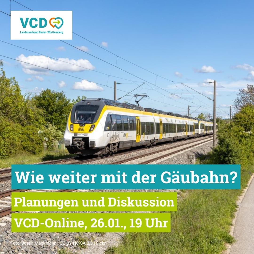#gäubahn Noch ist der Wahnsinn zu stoppen! @VCD_bw, @LNV_BW und viele Initiativen wehren sich gegen die Unterbrechung und stellen am 26.1. 19 Uhr den aktuellen Stand der Planungen vor. 👉t1p.de/idcqm <a href="/MOWABW/">Mobilitätswende-Allianz Baden-Württemberg</a> <a href="/VCD_KVEsslingen/">VCD e.V. Kreisverband Esslingen</a> <a href="/fffstuttgart/">Fridays for Future Stuttgart</a> <a href="/Slaufdnai/">Stuttgart laufd nai</a> <a href="/CriticalMass_S/">criticalmassstuttgart@sueden.social</a>