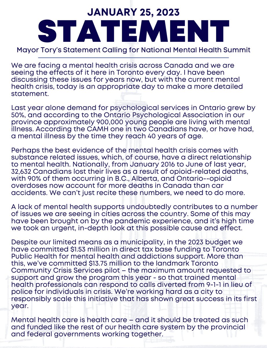 John Tory tweet media