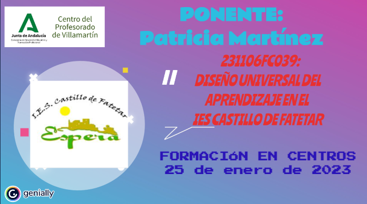CepVillamartin's tweet photo. Segunda sesión del asesoramiento externo con Patricia Martínez para la #FC DISEÑO UNIVERSAL DEL APRENDIZAJE EN EL IES CASTILLO DE FATETAR.
Nuestro profesorado aprendiendo y disfrutando.
#SdA  #DUA
 @FormacProfAnd  @EducaAnd  @CEPdeCadiz  @CEPdeJEREZ  @tu_cep https://t.co/3tp3skc4Ez