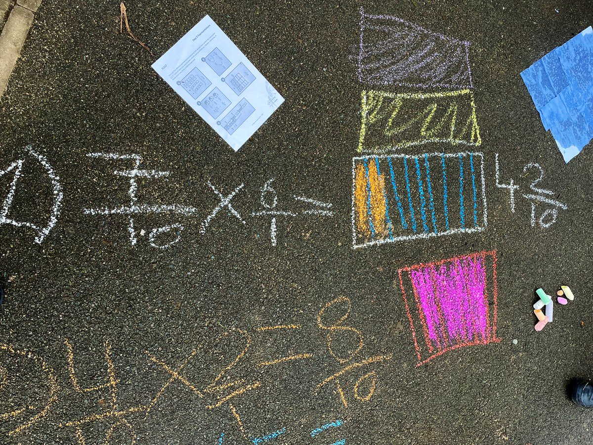 MissByrneCTS's tweet photo. For our ‘Be Active’ step to wellbeing we braved the fog, took our maths outside & multiplied fractions by whole numbers using chalk! @MissWCTS @CTS_Watford #cherryweek #beactive #CTSMaths https://t.co/l02AbGLQpP