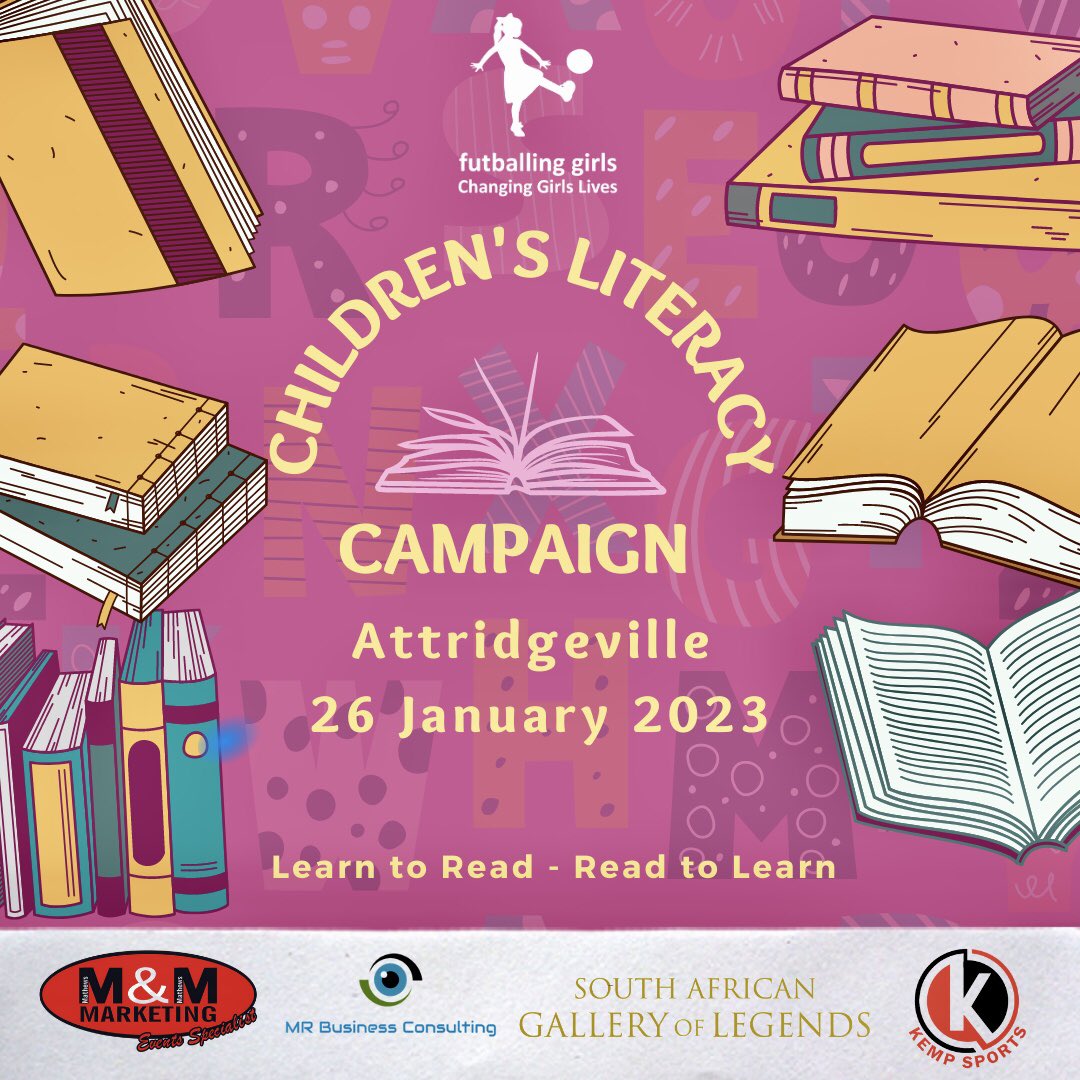 futballinggirls's tweet photo. Two weeks after schools have opened for the 2023 school year, we will be continuing our Learn to Read, Read to Learn National Literacy Campign, positively contributing to schools Foundation Phase Libraries and Reading Programmes.
#FutballingGirlsNPO
#LearnToReadReadToLearn https://t.co/kzkaIf76cf