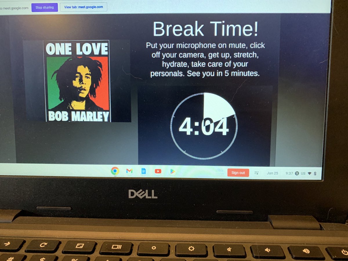 thedullguy's tweet photo. Of course we resurrected the Break during @MortonHighGovs Snow Day e-day today (h/t @edcampOSjr). Five minutes to stretch, hydrate, give our eyes a break, and groove to 🐦🐦🐦. #teacherlife #Snowday #ConnectedTL https://t.co/RMMYsAdipH