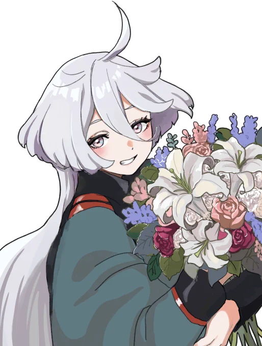花を描く練習②ユリ×ミオリネ向日葵×スレッタ#水星の魔女 