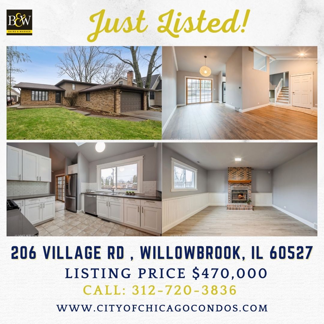 larissa_brodsky's tweet image. This single family house at 206 Village Rd , Willowbrook, IL 60527 is looking for a new owner.
Priced at $470,000
Property tax for 2021 $4376

Schedule your private toor 
📩 larissa.brodsky@bairdwarner.com
📞 312-720-3836
🌐 larissabrodsky.bairdwarner.com

#larissabrodsky #bairdwarner