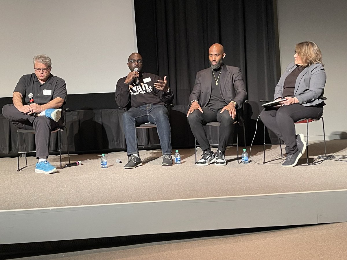 What an honor it was to share the stage with <a href="/EdgeofSports/">Dave Zirin</a>, <a href="/MalcolmJenkins/">Malcolm Jenkins</a>, &amp; <a href="/Nicole_Kraft/">Nicole Kraft</a> to discuss Dave’s film “Behind the Shield: The Power and Politics of the NFL”. Great film that dissects the contradictions that exist w/in the cultural institution of the NFL. Must watch!