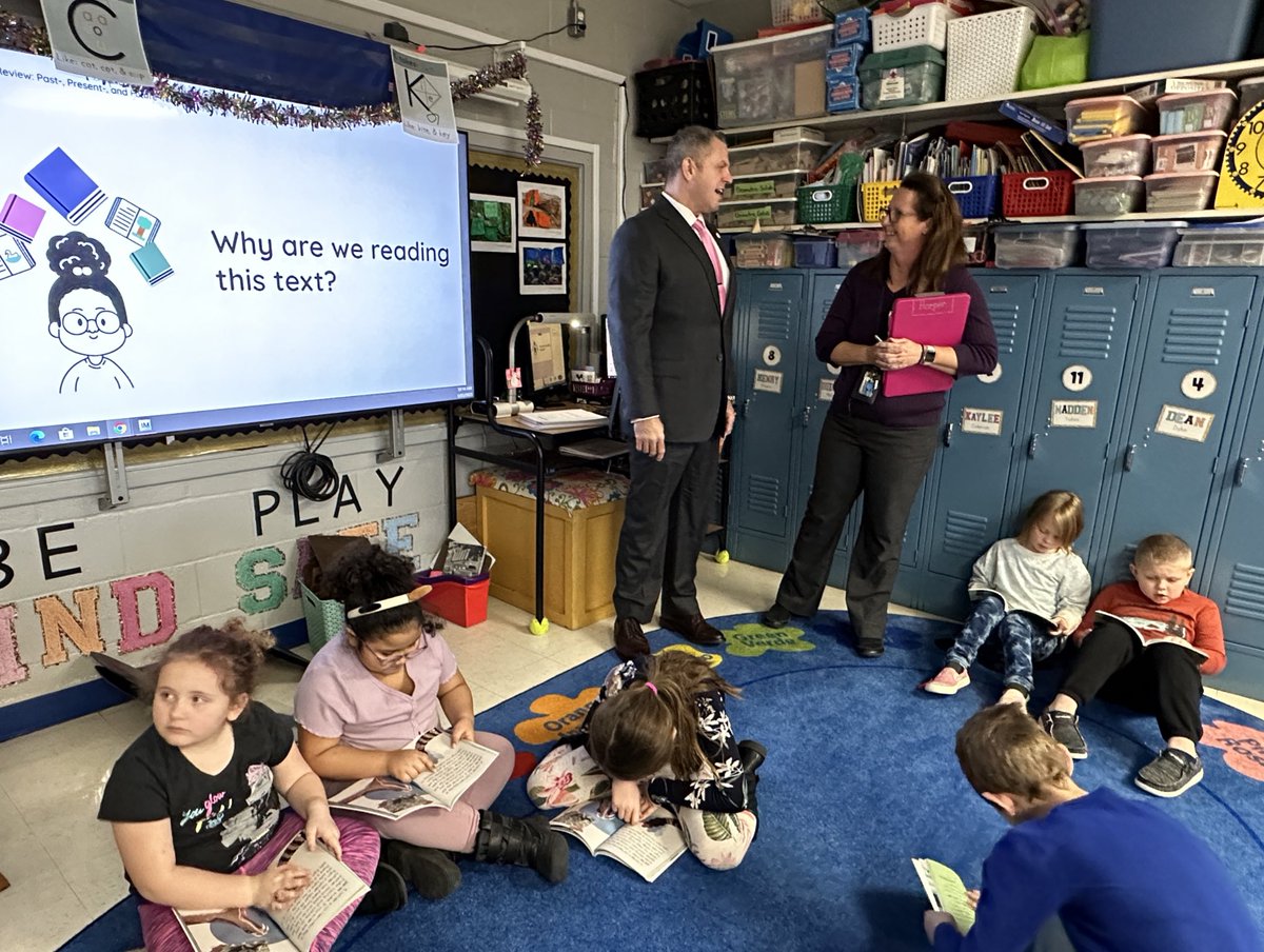 tkonz's tweet photo. While Commissioner Glass & I are visiting Eastern Elementary in Henry County, we met 1st grade teacher Sarah Buckley. She is signed up for Phase 2 of Kentucky Reading Academies - LETRS professional learning! @KyDeptofEd has allotted $10M in COVID relief funding to support LETRS. https://t.co/90gmC0GVX6