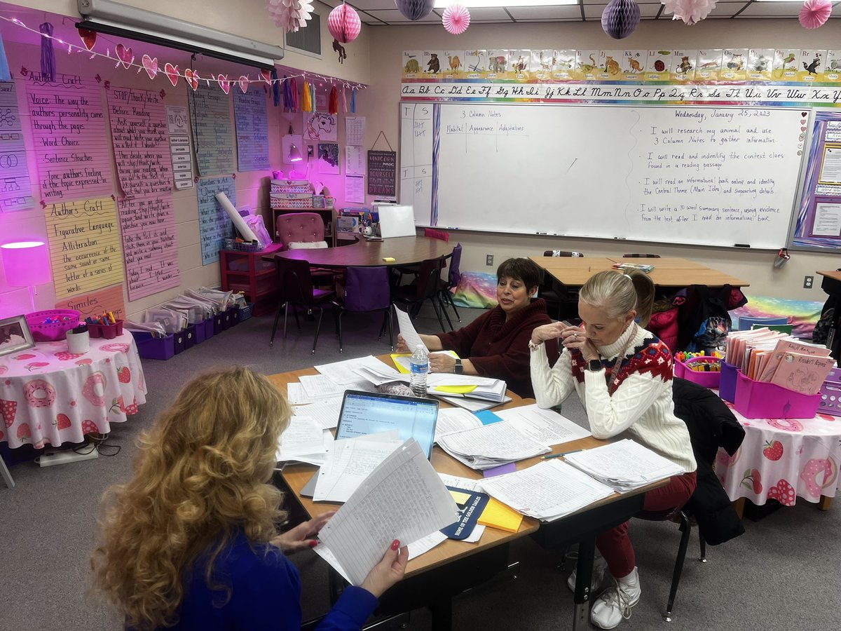 JonFlores_EP's tweet photo. 3rd Grade PLCing analyzing student work this morning! Planning for next steps to support the writing process. #DreamBelieve #ReadingWritingConnection https://t.co/GPf3Kuw8TJ