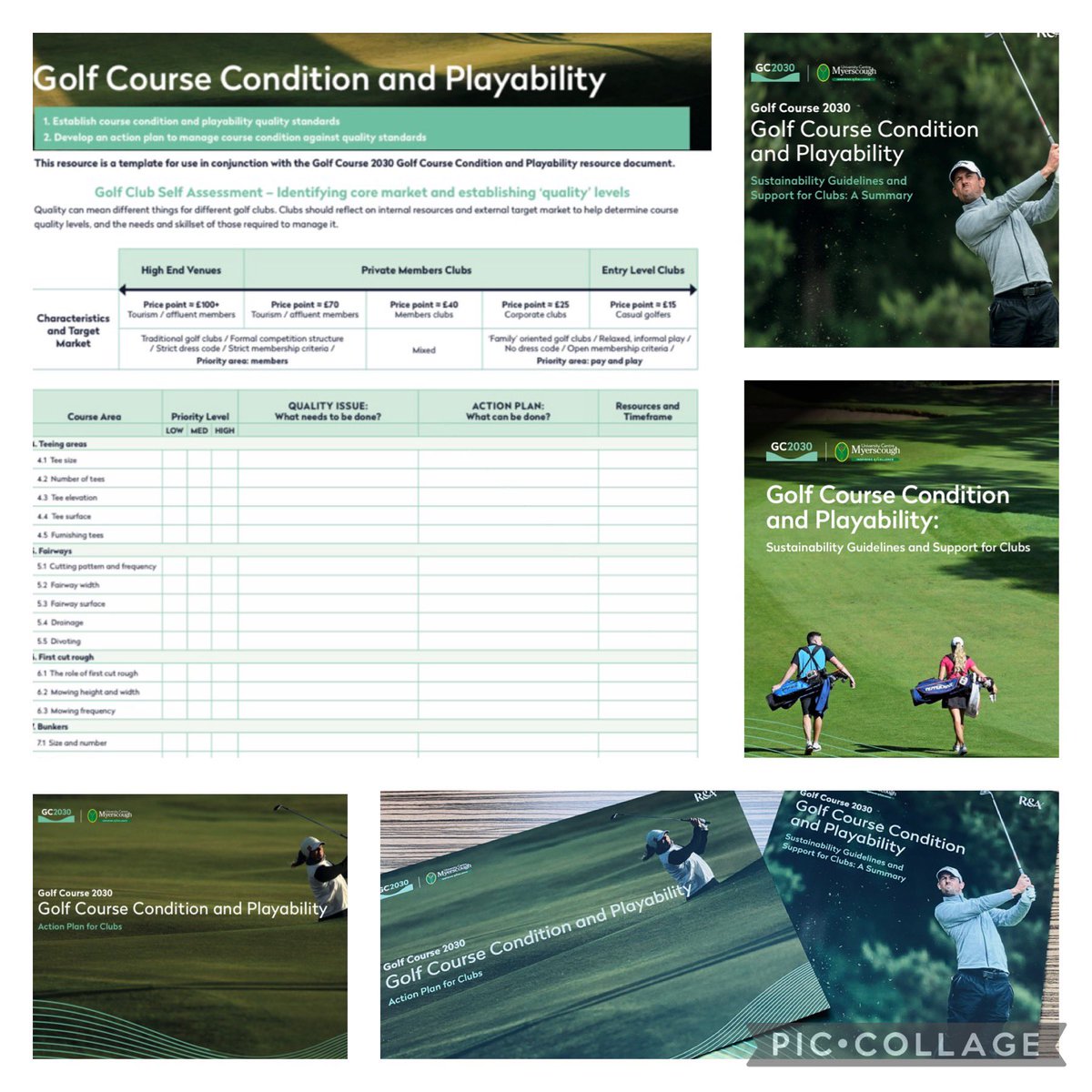 Fantastic to be able to launch @MyerscoughColl @My_GolfNews @RandA Golf Course 2030 research on issues of sustainability & golf course quality at @BIGGALtd #BTME2023 conference #qualityissues #widerpressures #sustainablefutures #roadmap #industryresearch