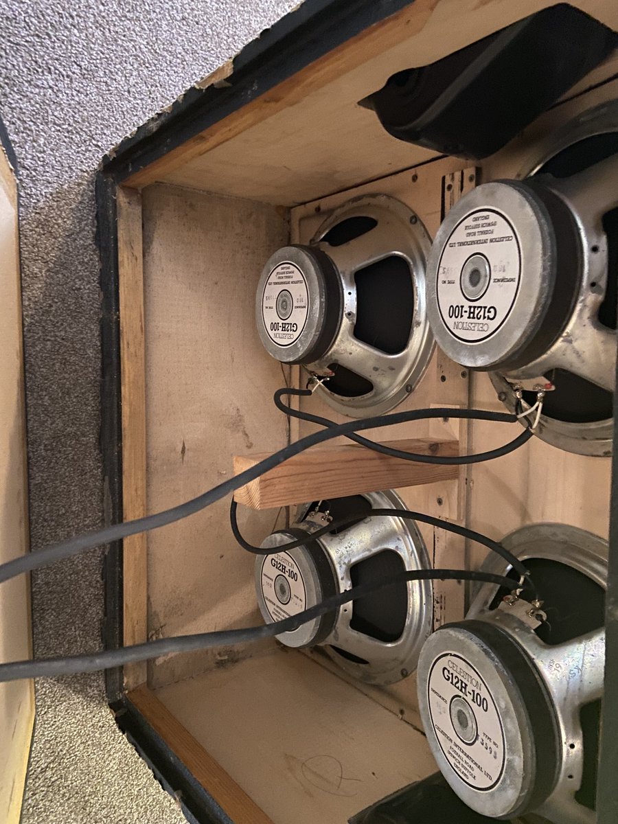 Rewiring day! ⁦bringing more of the sound to more of the people! ⁦<a href="/marshallamps/">Marshall Amps</a>⁩ #stereo #parallel #series #rocknrollguitar #8ohms #16ohms