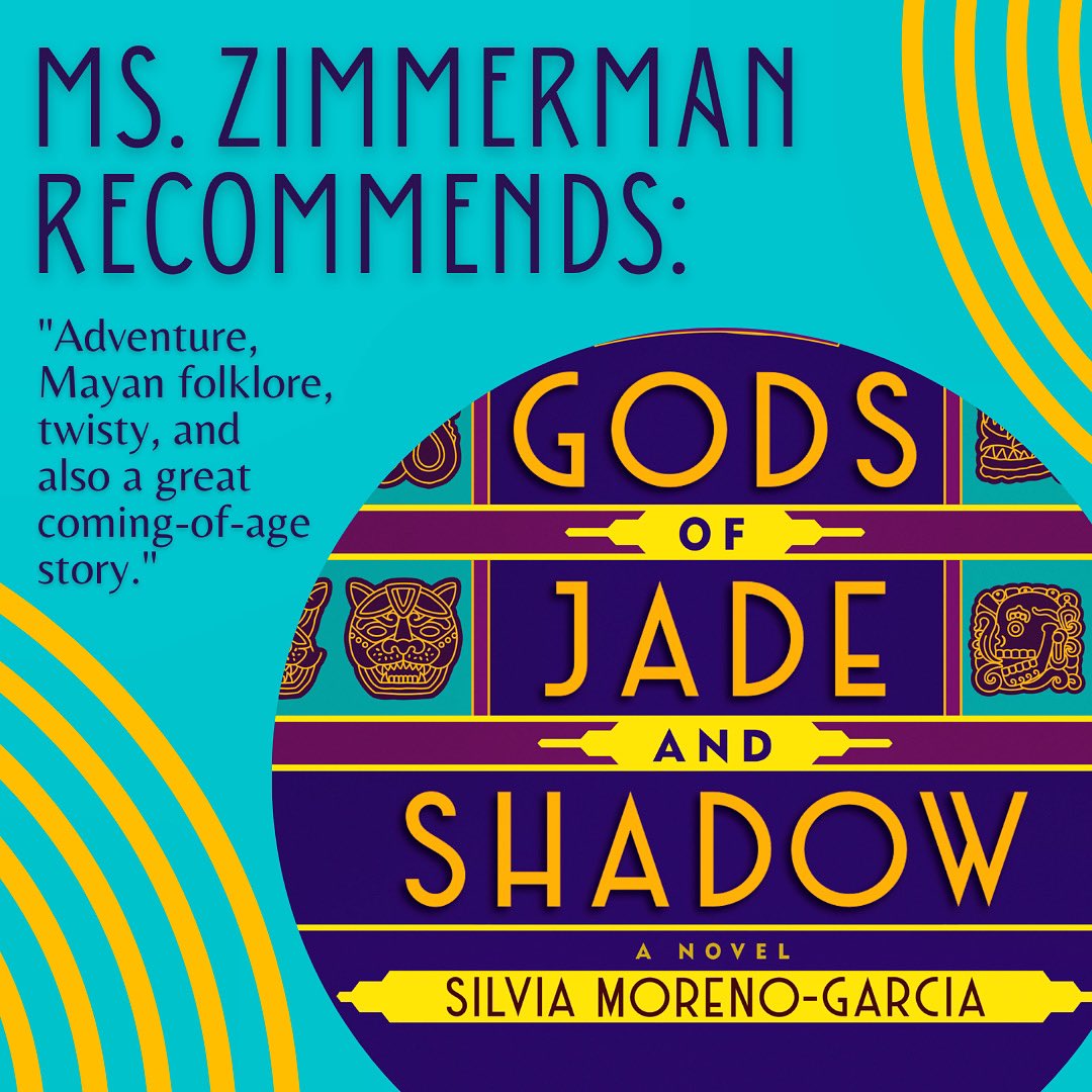 This week’s “We Read Wednesday” is a recommendation from Ms. Zimmerman. You can check out this acclaimed hit by Silvia Moreno-Garcia in ebook and audio formats on our Sora app!

#godsofjadeandshadow #silviamorenogarcia #mexican #mexicanfolklore #mythology #jazzage #1920s
