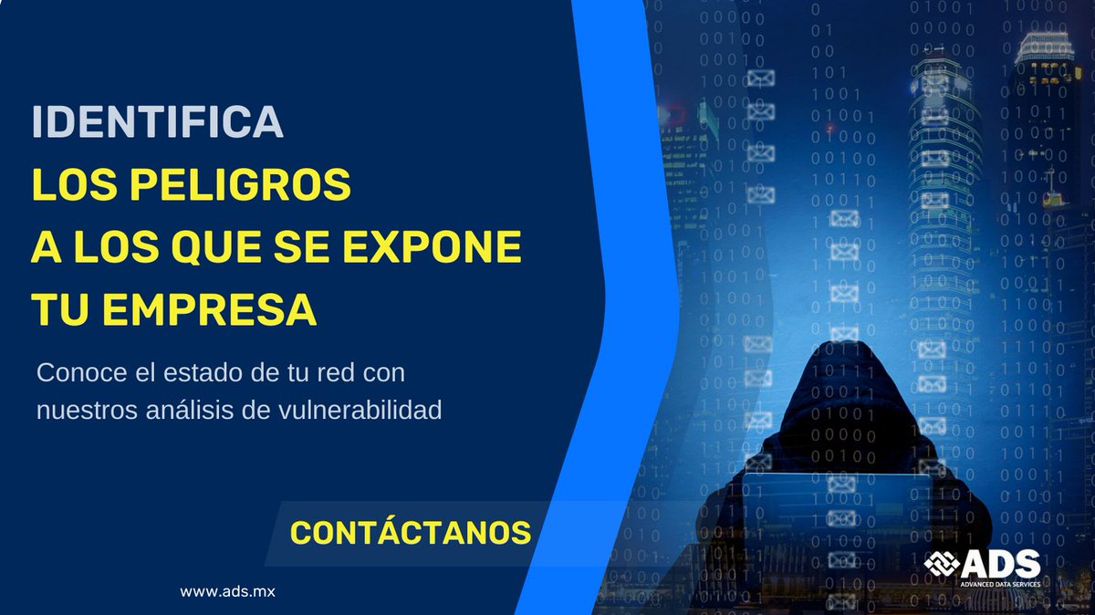 AdvDataServices's tweet photo. La información es lo más importante de una empresa. En #AdvancedDataServices generamos las soluciones que necesita tu empresa en materia de seguridad. 

CONTÁCTANOS⁣
⁣• Ventas@ads.mx⁣
• https://t.co/i4fB6m2wf8
• Tel. (55) 5584 8645⁣ https://t.co/SlSYRZfdz2