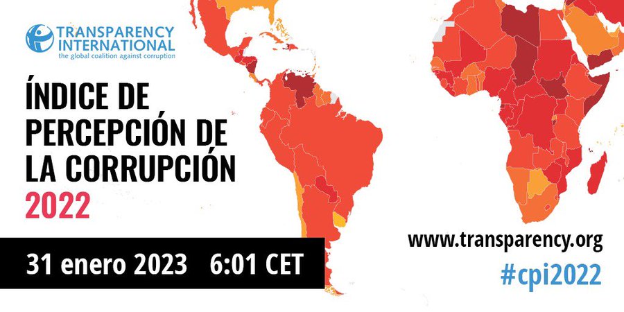 LTorchiaro's tweet photo. Solo faltan un par de días para el lanzamiento del Índice de Percepción de la Corrupción 2022. Estén atentos, tenemos mucho para decir. https://t.co/rdunJJCJV7