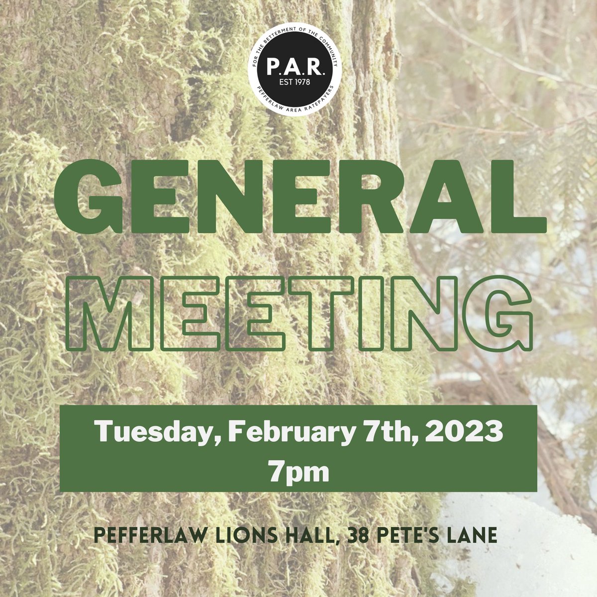pefferlawpar's tweet photo. February 7 is general meeting of PAR at 7 PM at the  Lion's Hall in Pefferlaw. #SayNototheAerodrome Campaign, new membership &amp; upcoming #spaghettidinner be discussed. All members and guests are welcome to attend. #pefferlaw #pefferlawpar #ward5 #communitymatters https://t.co/vwVxfq3ABZ