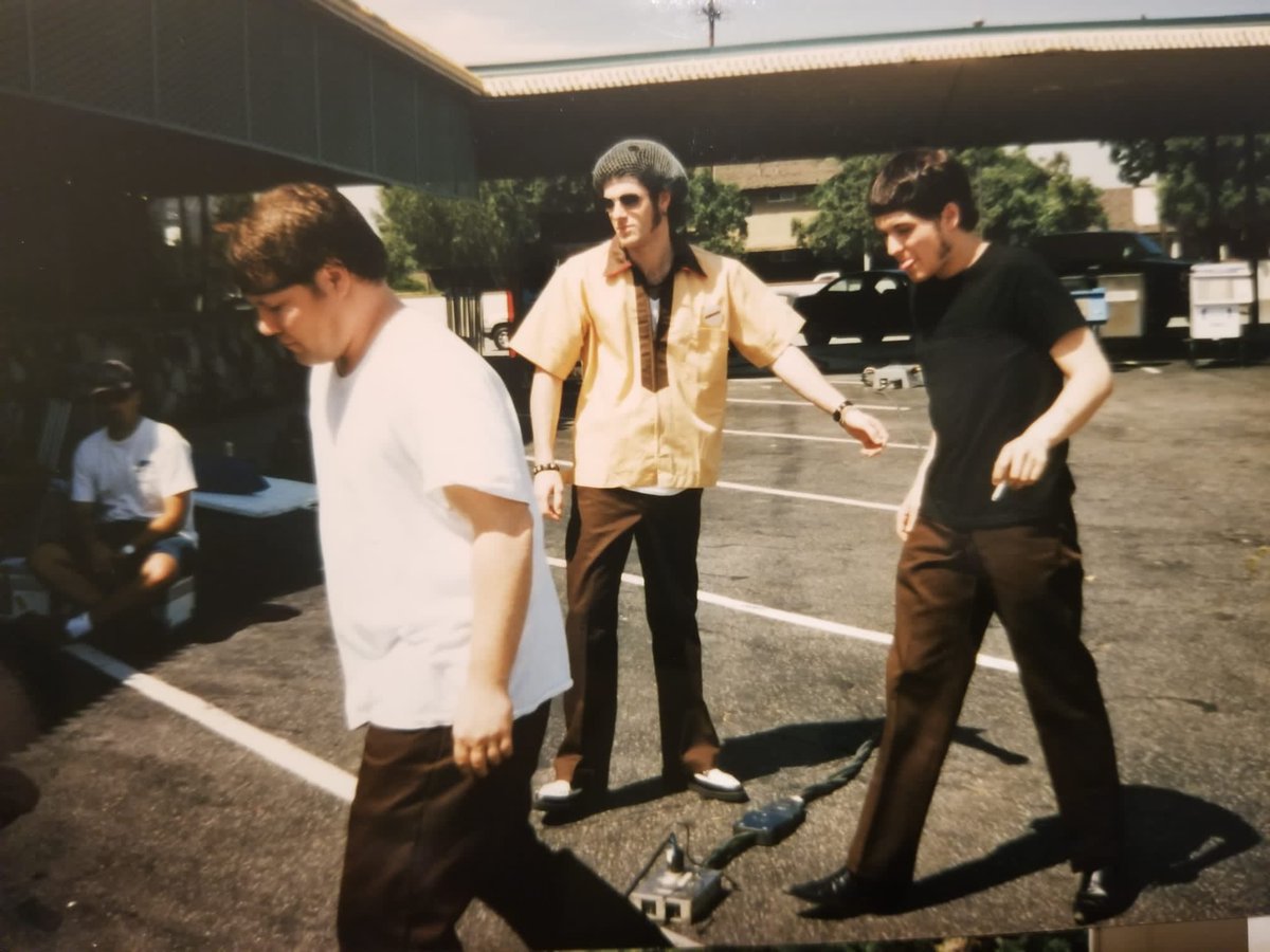 Don Coffey Jr, Tom Pappas &amp; John Davis on the set of the "Sucked Out" video at Johnie's Broiler, Downey, CA, 1996. #Superdrag #SuckedOut #DonCoffeyJr #TomPappas #JohnDavis #JohniesBroiler