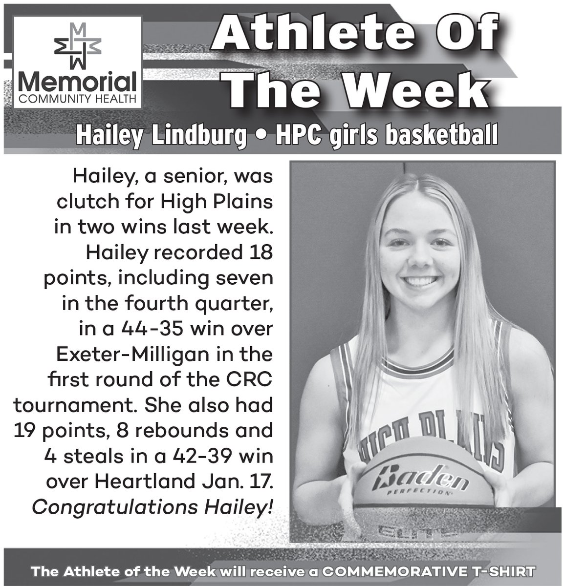 SportsANR's tweet photo. Our MCHI AOTW goes to Hailey Lindburg (@LindburgHailey) for a pair of clutch performances last week, including HPC's first round win at the CRC tournament. Congrats, Hailey! #nebpreps https://t.co/nBF7hLeA1J