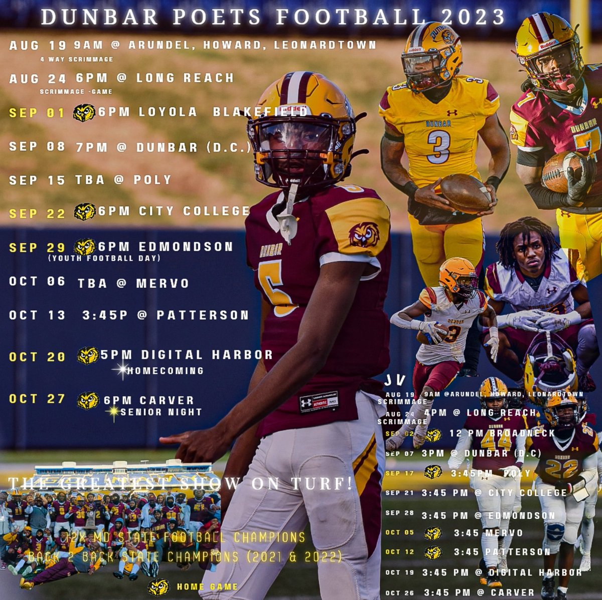 DUNBARFBCOACH's tweet photo. Season 2023 #12timestateschampions #dunbarpoetsfootball #WhoWantIt #greatestshowonturf #TheProgram #PPO3 #season2023kickoff https://t.co/ibHW1v07PT