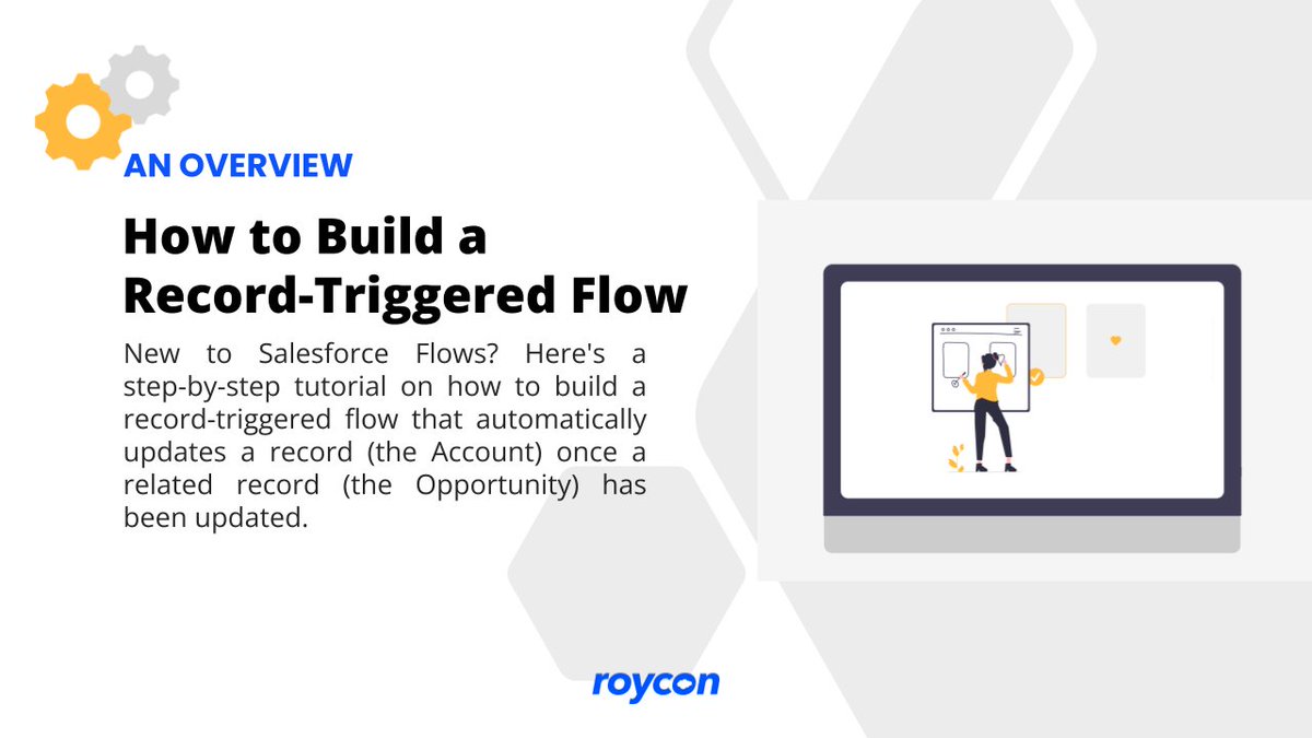 roycon's tweet photo. New to Salesforce Flows? Here's a step-by-step tutorial on how to build a record-triggered flow.
💫 https://t.co/sAhySN2l0Y 💫
#RoyconBlog | #Salesforce | #SalesforceConsulting | #SalesforcePartner | #CRM | #SalesforceAdmin | #SalesforceDeveloper | #SalesforceIntegration | https://t.co/oFI5IAsH2A