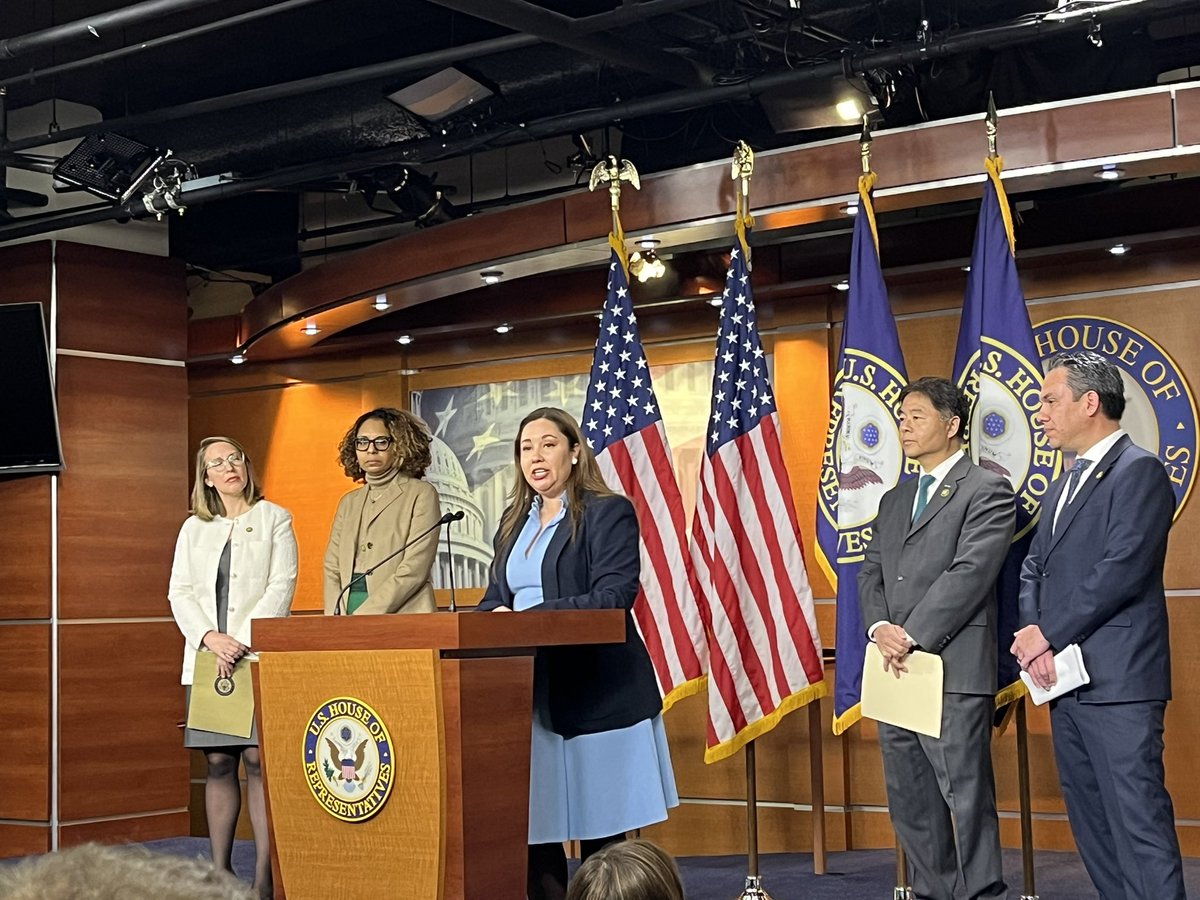 caitlynkim's tweet photo. CO Rep. Yadira Caraveo is at the Dem Caucus leadership presser today to talk Roe. As a doctor, she says whether to have an abortion “is never never made lightly...That is why I believe firmly that it is a decision that must remain in the exam room between a woman and her doctor.” https://t.co/D6qJOiyXlj