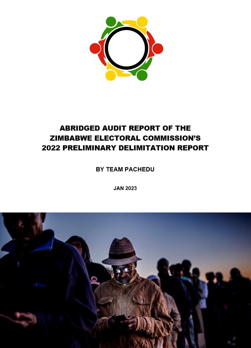 Team Pachedu (@pacheduzw) on Twitter photo We audited the delimitation by ZEC and have now published our abridged non-technical report.
Download and share widely.
Link: teampachedu.org/docs/Pachedu20…
<a href="/ZECzim/">Zimbabwe Electoral Commission</a> We audited the delimitation by ZEC and have now published our abridged non-technical report.
Download and share widely.
Link: teampachedu.org/docs/Pachedu20…
<a href="/ZECzim/">Zimbabwe Electoral Commission</a>
