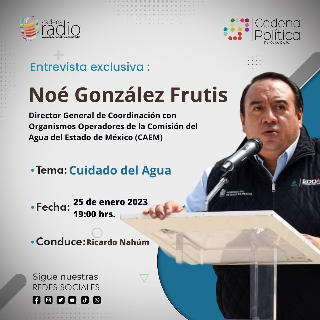 RICARDONAHUM's tweet photo. ¡Todo listo! Hoy tendremos una muy interesante charla con @frutis10, Director General de Coordinación con Organismos Operadores de la @CaemEdomex

#CuidadoDelAgua #Mexico #Edomex #2023challenge #NadaNosDetiene 

¡No se la pierdan!

⏰ 19:00 hrs. 🔗 @CadenaRadioMx 
@faustomucino https://t.co/9AAcwzSMDy