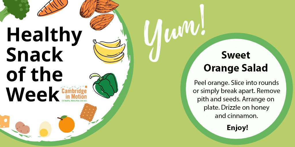 CambMotion's tweet image. Enjoy Our Healthy Snack of the Week: Sweet Orange Salad! @CambMA @cambridge_cpsd @CPSD_Nutrition