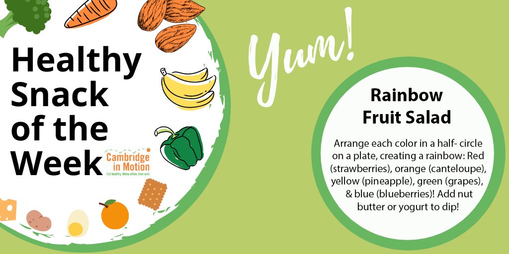 CambMotion's tweet image. Enjoy Our Healthy Snack of the Week: Rainbow Fruit Salad! @CambMA @cambridge_cpsd @CPSD_Nutrition