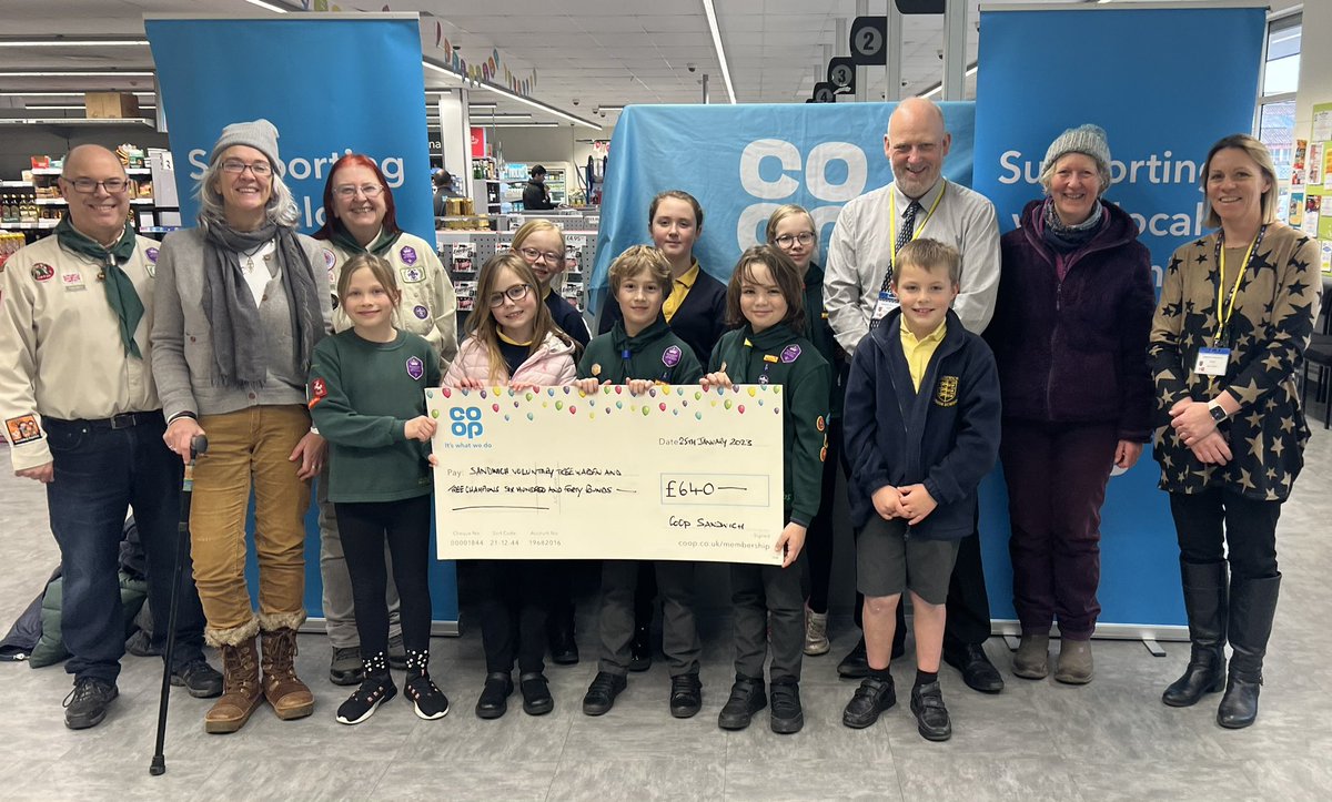 PaulBooth58's tweet photo. Sandwich CoOp is delighted to support an exciting project involving the local tree warden, junior school and scout group to grow 400 trees from locally - collected seed and create a community tree nursery. The funds will buy key equipment to get the project started. https://t.co/CEltJ9w8QS