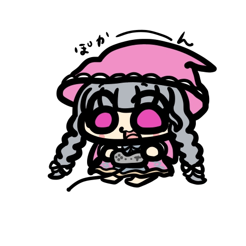「口開けたままゲームしてるフェイル•ウイッチ•ルナさんのイラストです#フェイルのア」|ちゃぷりーぬのイラスト