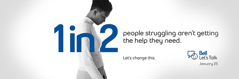 #DYK that one of the biggest hurdles for anyone suffering from mental illness is overcoming the stigma of having a problem and asking for help? Let’s all do our part to engage in conversation about mental health. A small act that makes a huge difference! #BellLetsTalk
