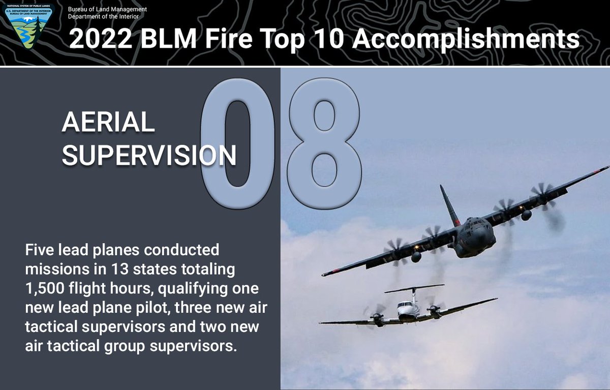 BLMFire's tweet photo. What do we mean by aerial supervision? Aerial supervision focuses on airspace management during wildfire suppression, including the coordination of dropping retardant, water, or supplies.
✈️More #aviation info: https://t.co/mBfFD67Ada
#WeAreBLMFire #FireYear2022 #FireResources https://t.co/YfRFNvYvaK