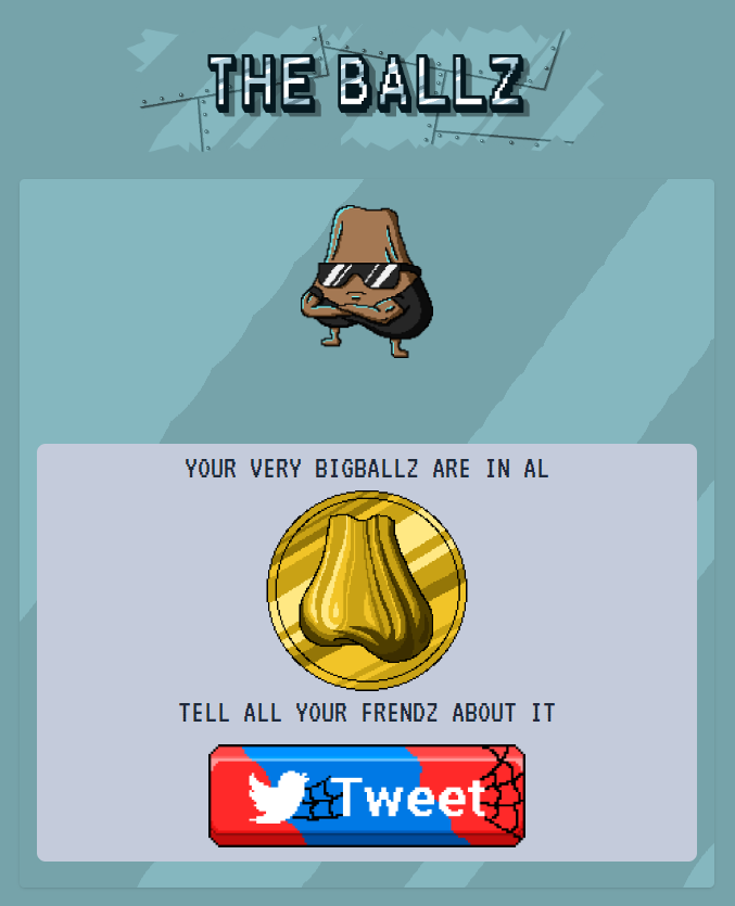 BIGBALLZ HERE. LFG

the right size for a private alpha by 
<a href="/spoodeemoon/">SPOODEEMOON</a>
. #LFG #spoodeemoon #thebigballzshow