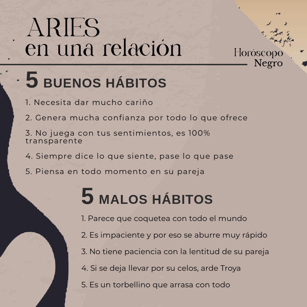 aries_hn's tweet photo. 5 buenos hábitos y 5 malos hábitos de #aries en una relación ✨🔮✨ #horoscoponegro https://t.co/2R7lZlbA93