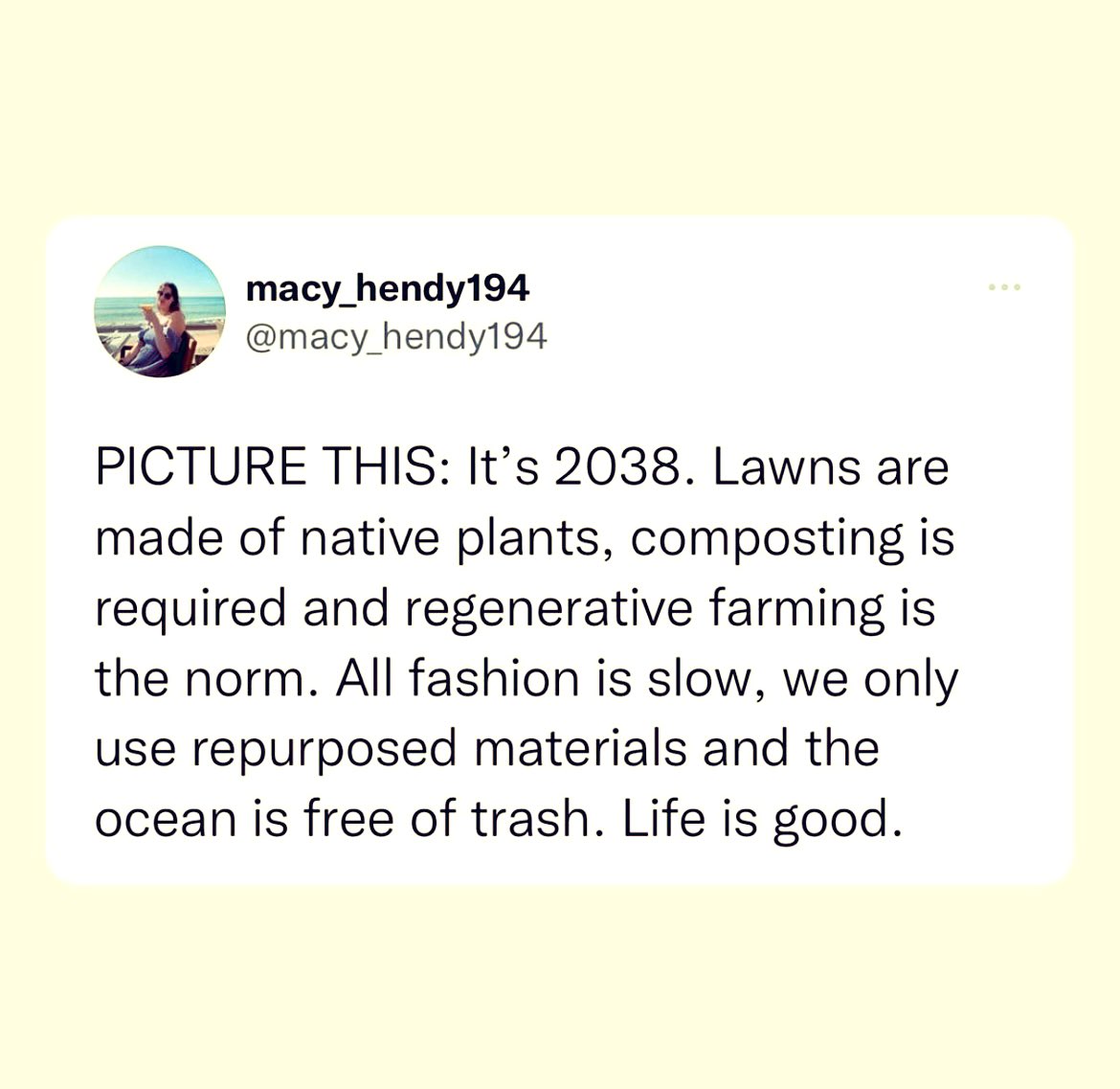 The world we would like to see in 15 years. 🤟
RT if you agree.
#ZeroWaste #Sustainability #PlasticFree #ClimateAction #LivingGreen