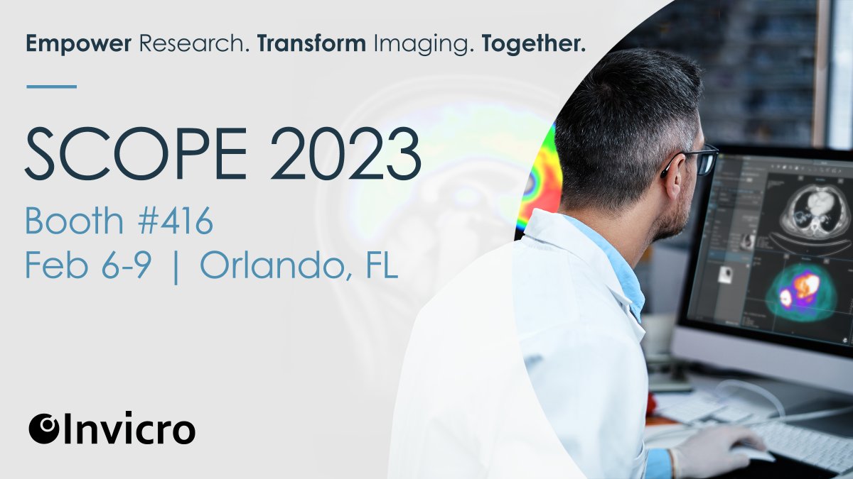 Invicro's tweet photo. Attending @SCOPEsummit? HIGHLIGHT: On Feb. 9 at 9:15am, Dr. Phillip Kuo discusses the VISION trial and the use of artificial intelligence in the quantification of PET imaging. Schedule time to learn more: https://t.co/3vIlTPoTVd
#SCOPE2023 #imagingCRO #invicro https://t.co/TzTBCNeEFz