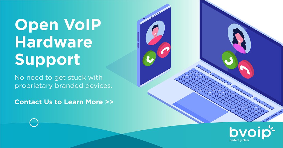 bvoipllc's tweet photo. No need to get stuck with proprietary branded devices. We have open support for some of the most commonly used manufacturers like Polycom, Yealink, Snom, and others. Already have gear? Re-purpose those devices and connect them to our platform. https://t.co/gMoZD7AeRs
#bvoip https://t.co/IQhbTe8Ecs