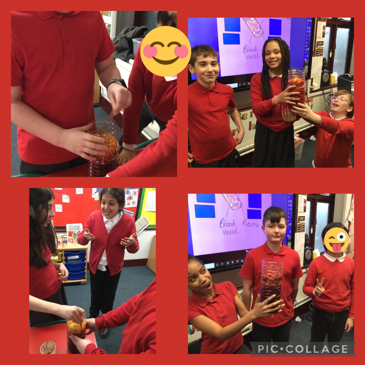ParkViewPV's tweet photo. 6BG learnt about blood and created a blood model🩸using plasma (💦&🟡), red blood cells (cheerios & 💦🔴), white blood cells (marshmallows) and platelets (cornflakes). Whoever knew blood could be edible? 🧛♀️🩸#PVScience https://t.co/wqoaHQ9geu