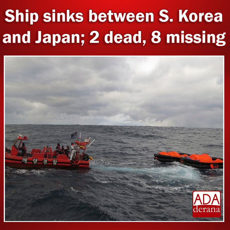 S Korea and Japan, 2 dead, 8