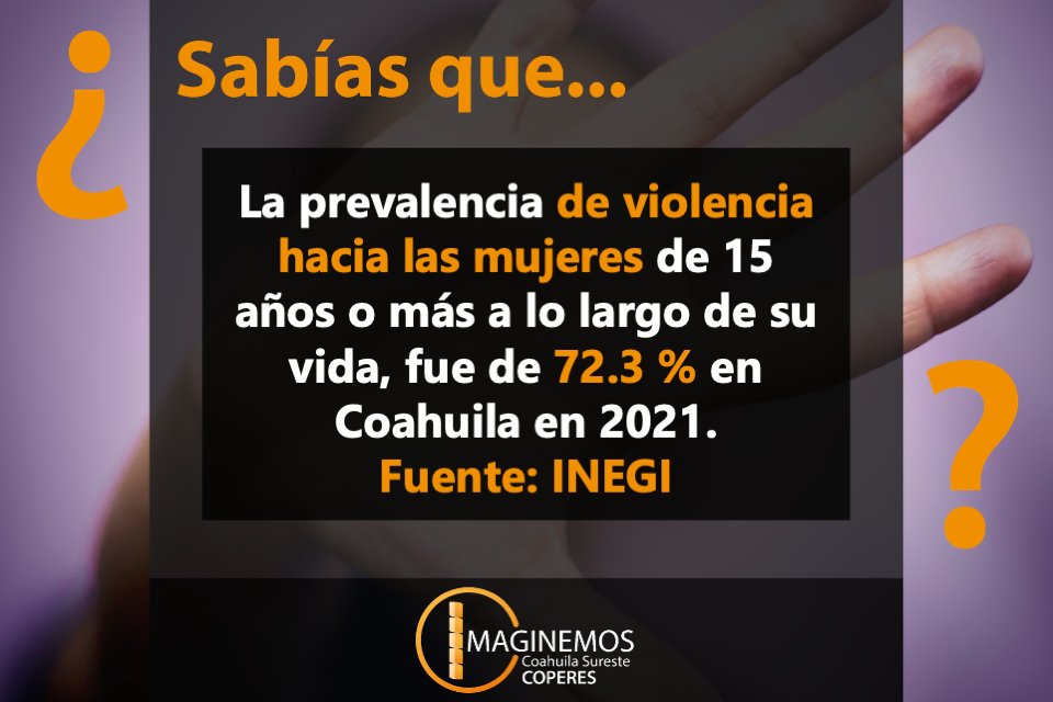 SuresteCoahuila's tweet photo. Hoy en el #dianaranja hablemos de disminución de #violencia de #género en #Coahuila:
#Indicadores #Coperes #ImaginemosCS https://t.co/KZA5spcVDb