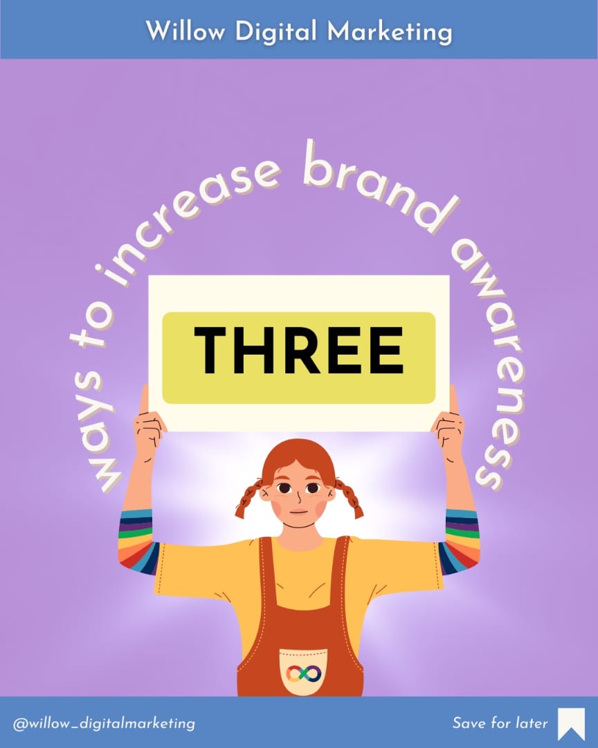 Willowdigital_'s tweet photo. #Brand awareness is what helps you make people aware of your brand and what you have to offer 😁🙌

There are so many ways your business can increase it's brand awareness - we have shared 3️⃣ ways to get you started!✨🗣️📢✨ #DigitalMarketing https://t.co/lltExF0UDY