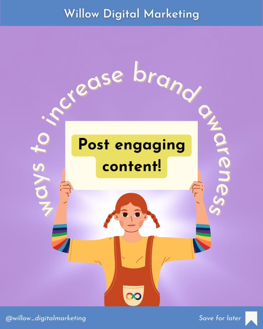 Willowdigital_'s tweet photo. #Brand awareness is what helps you make people aware of your brand and what you have to offer 😁🙌

There are so many ways your business can increase it's brand awareness - we have shared 3️⃣ ways to get you started!✨🗣️📢✨ #DigitalMarketing https://t.co/lltExF0UDY