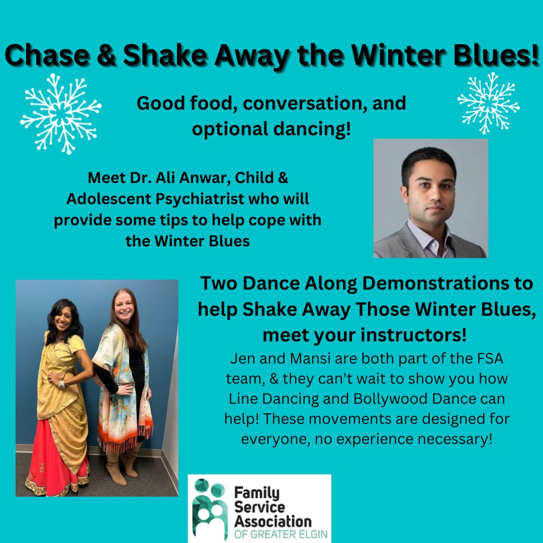 FSAElgin's tweet image. Chase &amp;amp; Shake Away the Winter Blues with FSA!
Come learn how FSA continues to serve our community and meet the mental health needs of our clients and neighbors. 💚

Get your tickets today! buff.ly/3Rf6Ukp

*Sponsorship opportunities available.