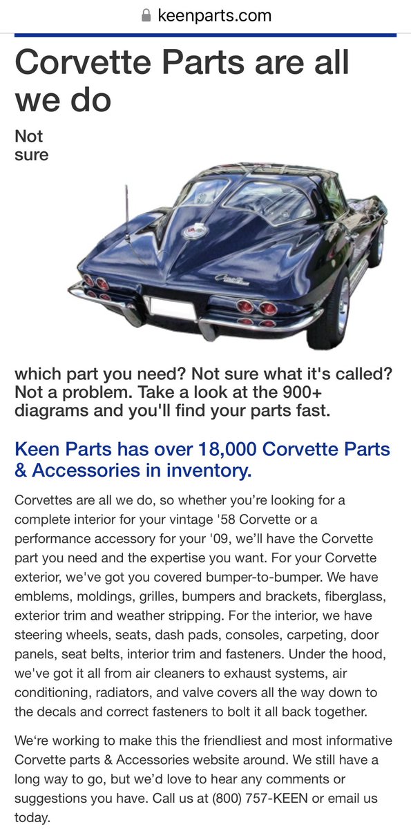 markwertz55's tweet photo. . @KeenParts #CorvetteParts aren’t just a job and a business! They are a #Passion 👊 #corvettes #Corvetteclubs #corvetteshows #corvettegroups #corvetteowners 🙌🏁 https://t.co/3NT3HOwZgs