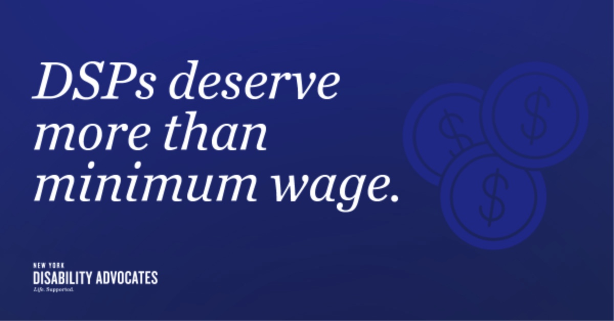 We cannot achieve the #NewYorkDream if we don’t ensure fair wages for essential work! Join us today with <a href="/thearcny/">The Arc New York</a> and <a href="/NYDisabilityAdv/">New York Disability Advocates</a> in urging <a href="/GovKathyHochul/">Governor Kathy Hochul</a> to raise DSP wages and make the I/DD community a priority! 

#DisabilityAwareness #IDDPriority #CareCantWait