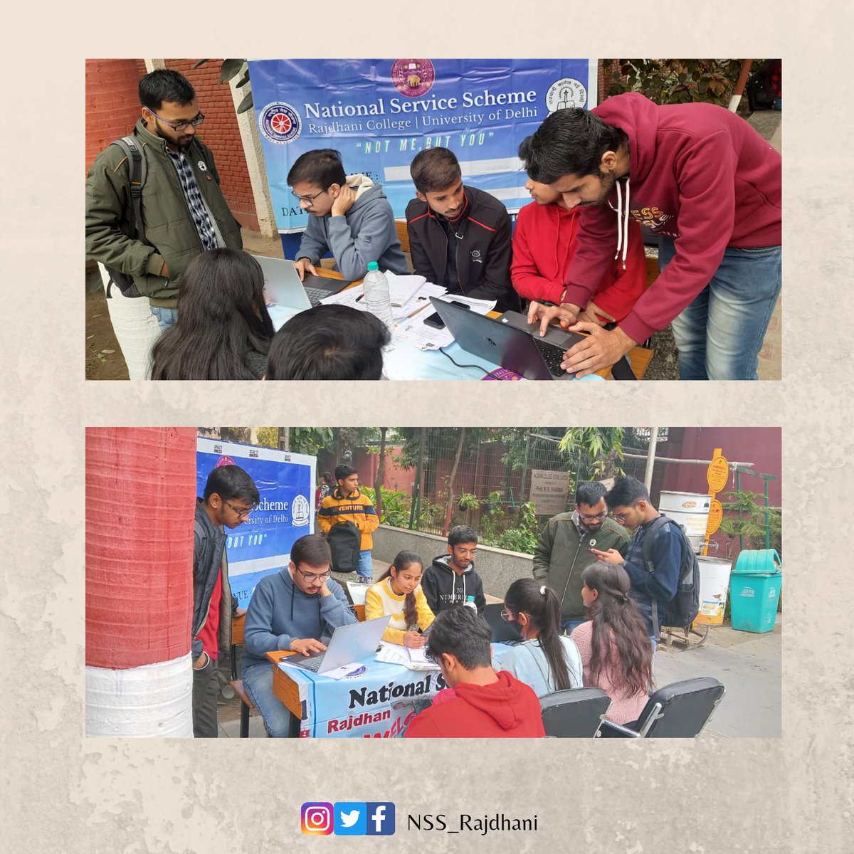 NSS_Rajdhani's tweet photo. @NSS_Rajdhani set up the Voter registration desk on the occasion of  #NationalVotersDay_2023 in collaboration with @YoungIndiaFDN .The team also went in classes for campaigning and done a good number of registration. https://t.co/wc8qXOZepc