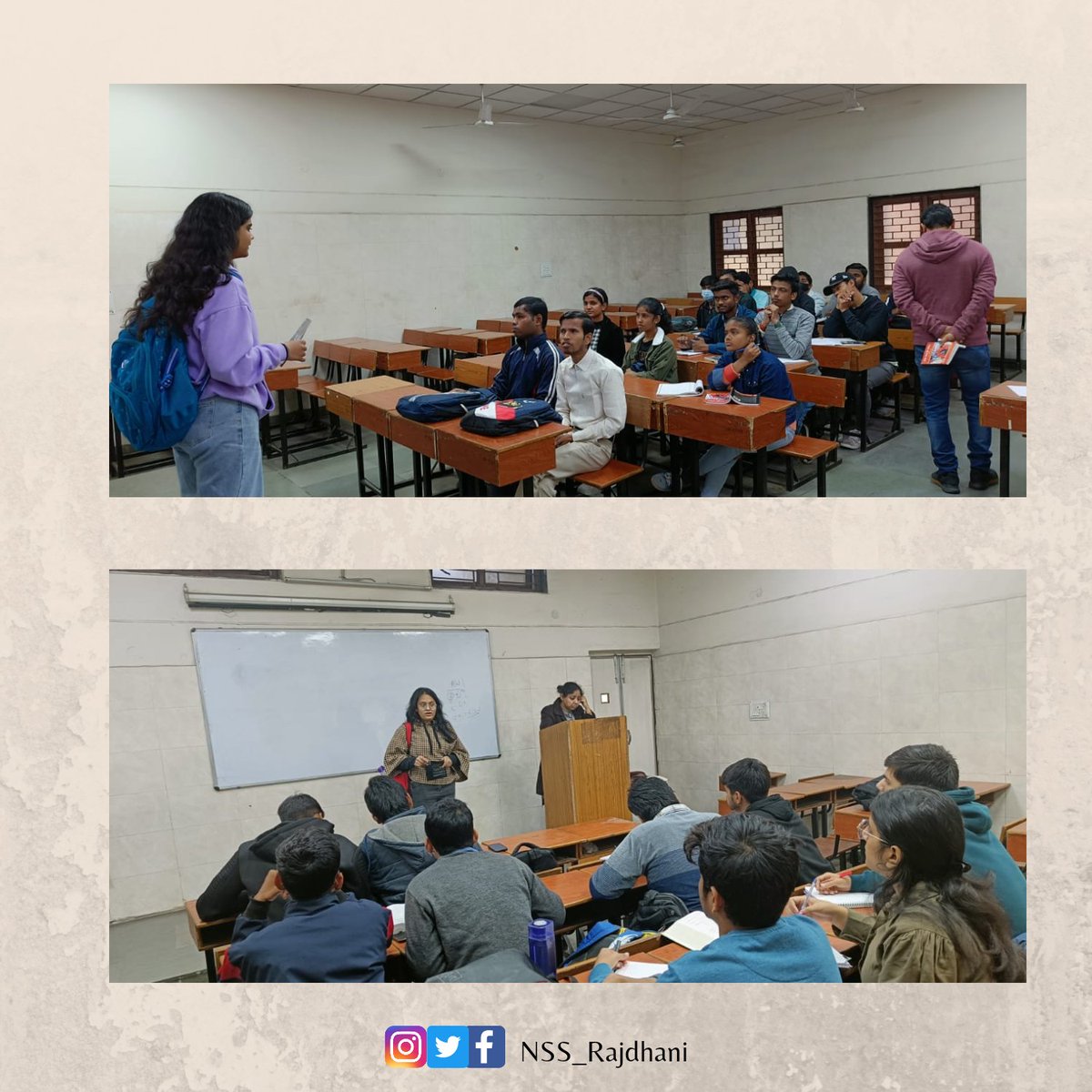 NSS_Rajdhani's tweet photo. @NSS_Rajdhani set up the Voter registration desk on the occasion of  #NationalVotersDay_2023 in collaboration with @YoungIndiaFDN .The team also went in classes for campaigning and done a good number of registration. https://t.co/wc8qXOZepc